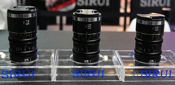 First images of the new SIRUI Saturn V2Full-Frame Anamorphic Lens Series