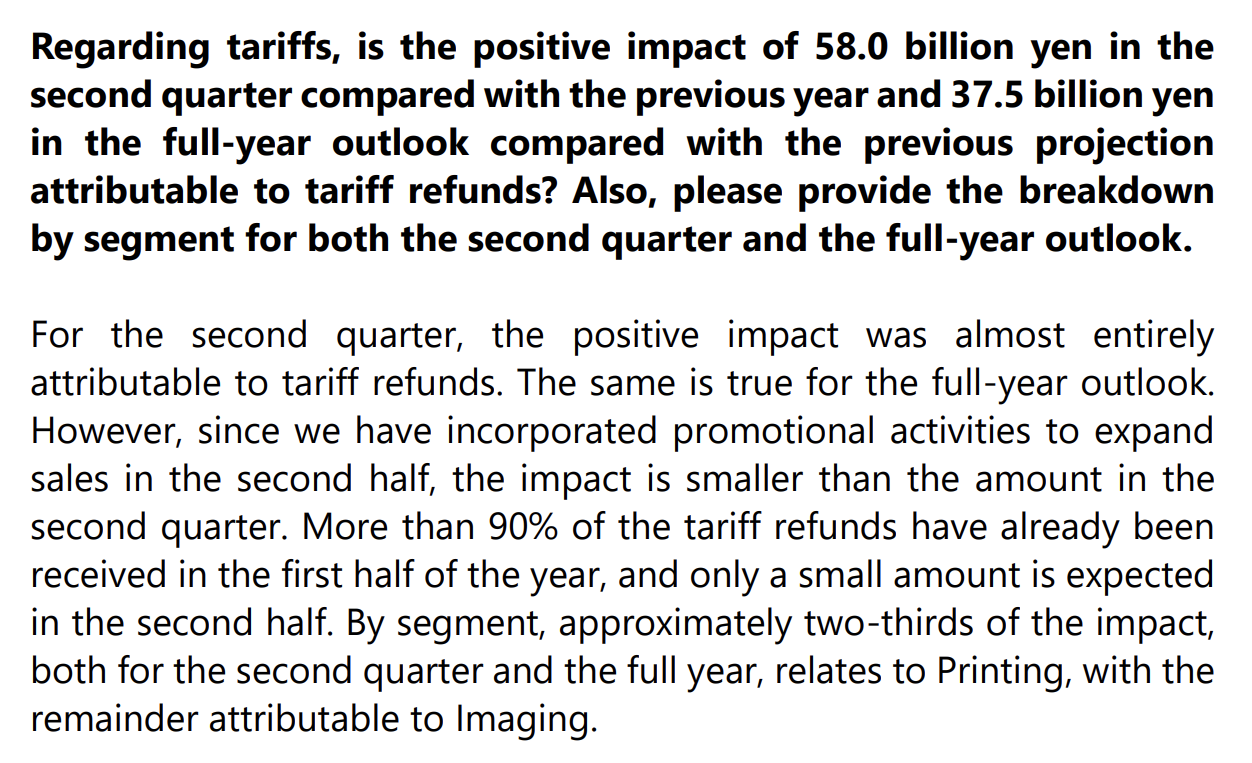 Canon Q2 2026financial results: profit up, 90% tariffs refunded, compact cameras production increase