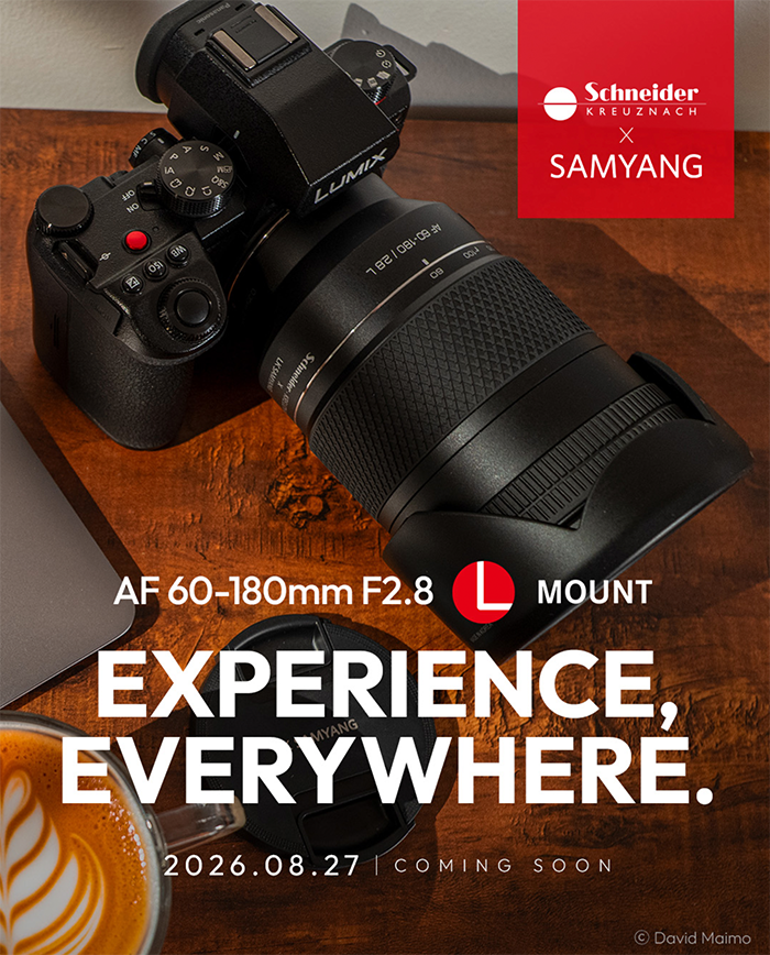 Schneider/Samyang60-180mm f/2.8L-mount lens will be announced on August27