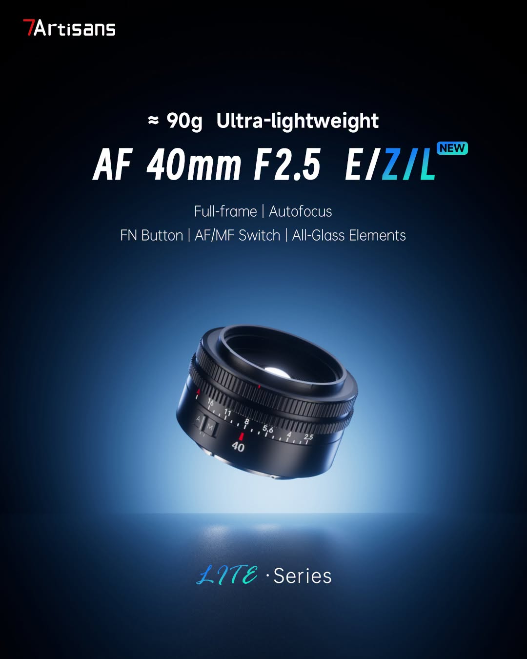 铭匠七工匠发布尼康Z卡口AF 40mm F2.5 LITE全画幅镜头