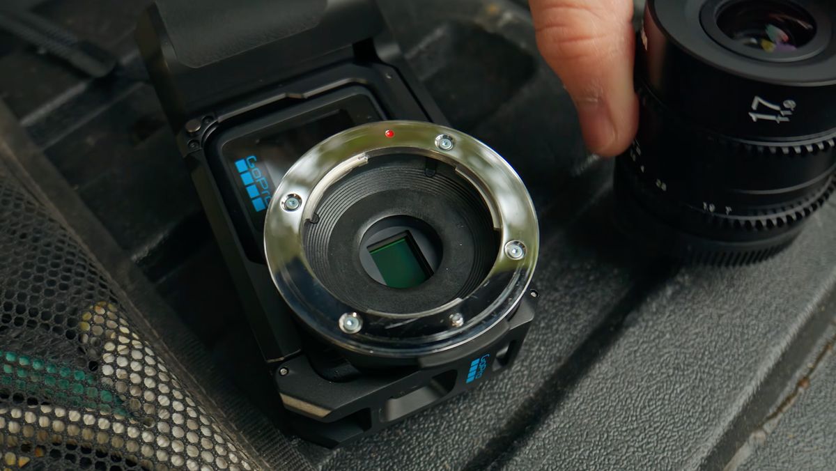 A screenshot from a video showing off the GoPro Mission1ILS camera