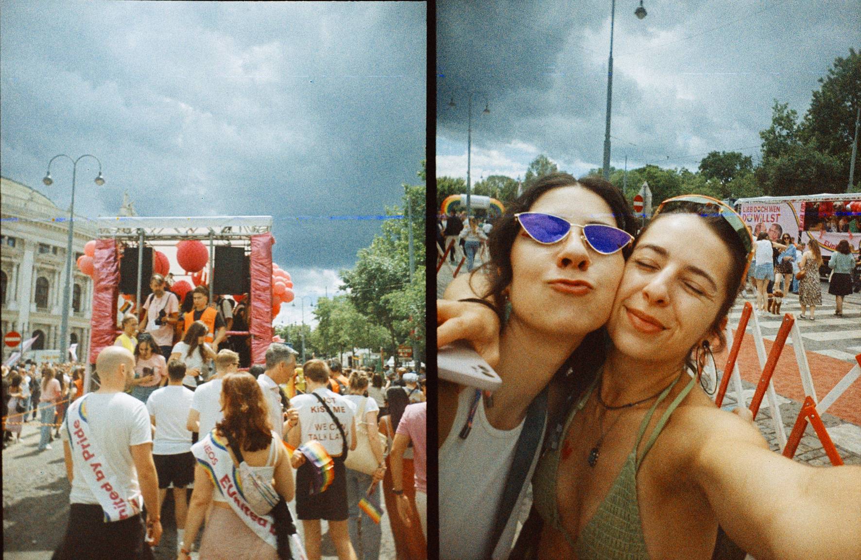Lomography半格胶片相机拍摄的街头双联画样片